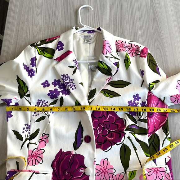 NWT BOLD, BEAUTIFUL FLORAL BLAZER BY ISABELA D. SIZE 14 - Picture 5 of 6
